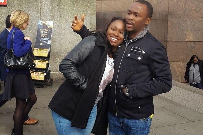 The couple share a moment while holidaying in London