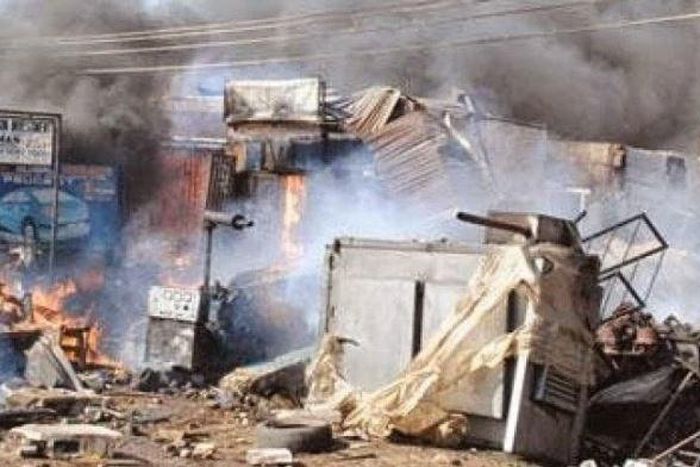 A car explodes in a town close to Maiduguri killing nine people