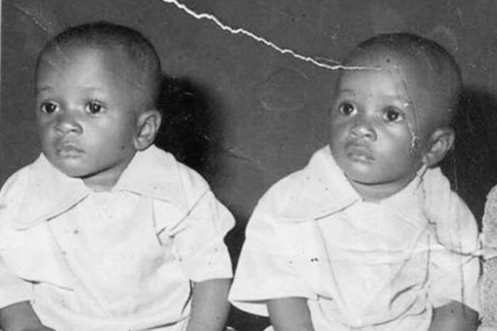 Peter and Paul Okoye as a baby