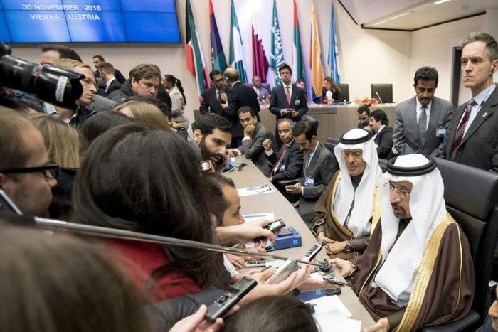 The OPEC exporters' group, meeting in Vienna, said its 14 members had agreed on specific targets that will reduce production by 1.2 million barrels a day from next month, while key non-member Russia also committed to a reduction