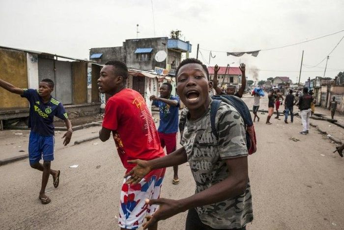 A protest in Kinshasa's Yolo neighbourhood on December 20, 2016