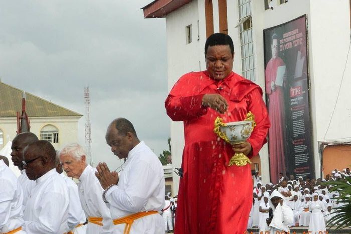 Olumba Olumba-Obu, the spiritual leader of the Brotherhood of the Cross and Star church.