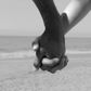 Couple holding hands