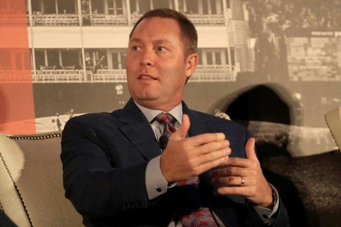 LPGA commissioner Mike Whan speaks during the HSBC Golf Business Forum on November 30, 2016 in Ponte Vedra Beach, Florida