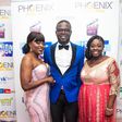 Funke AKindele, JJC and Lolo 1 at "Jenifa in London" premiere