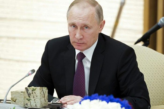 Russian President Vladimir Putin during an official visit to Tokyo on December 16, 2016