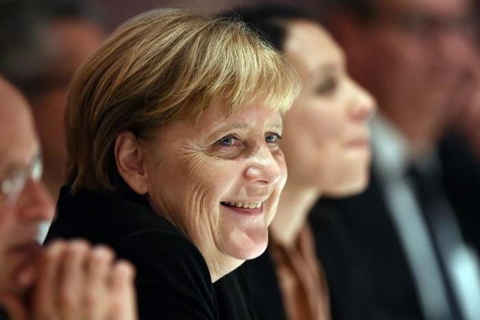 Chancellor Angela Merkel is a key target of the German launch issue of French satirical magazine Charlie Hebdo
