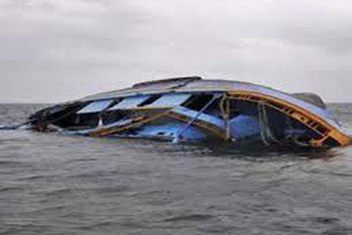This is a picture of a boat that sunk is Lagos. It is used here for illustrative purpose.
