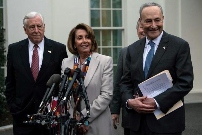 Nancy Pelosi (C) is poised to wield the gavel once again as speaker of the US House of Representatives when Democrats regain control of the chamber on January 3, 2019