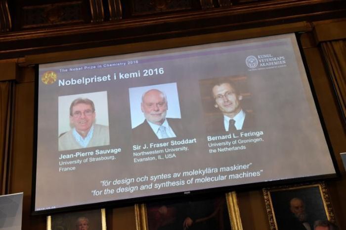 Trio wins Nobel chemistry prize for "world's smallest machines"