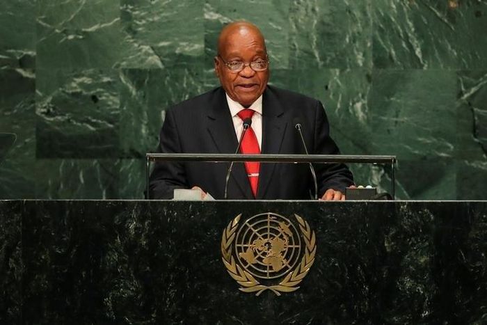 South Africa President Jacob Zuma addresses the United Nations General Assembly in the Manhattan borough of New York, U.S. September 20, 2016.   REUTERS/Eduardo Munoz
