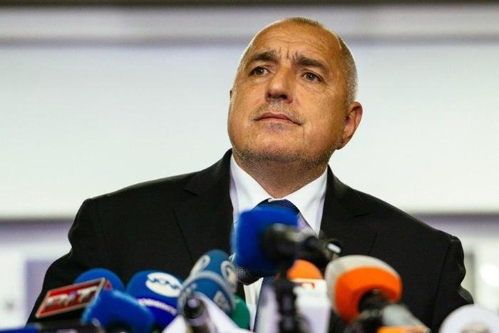 Bulgarian Prime Minister Boyko Borisov announces his resignation on November 13, 2016 in Sofia