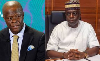 The Minister of Finance, Wale Edun (L), and the Accountant-General of the Federation (AGF), Shamsedeen Babatunde Ogunjimi (R).