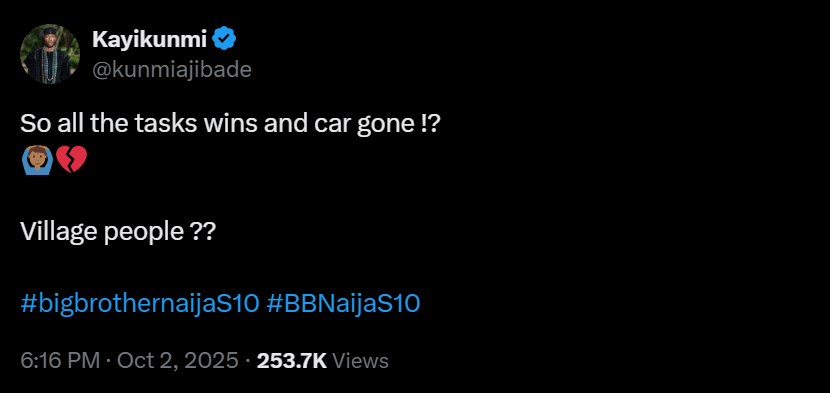 Kayinkunmi reacts to Faith's disqualification BBN S10