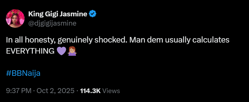 Gigi Jasmine reacts to Faith's disqualification BBN S10