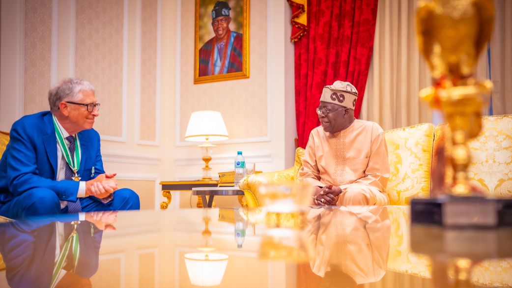 L-R: Bill Gates and President Bola Tinubu. [Bola Ahmed Tinubu/X, formerly Twitter]