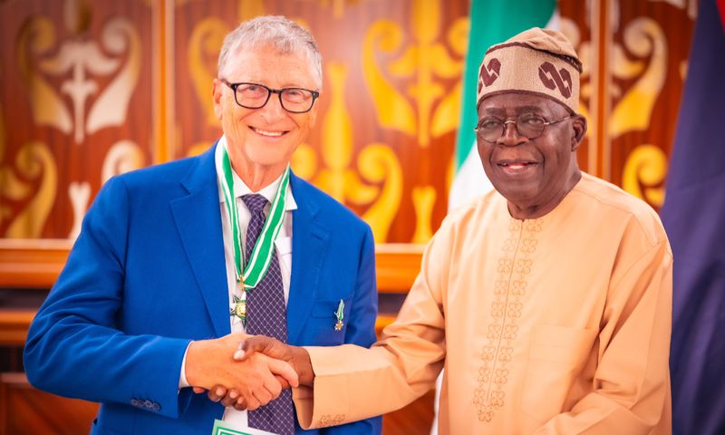 L-R: Bill Gates and President Bola Tinubu. [Bola Ahmed Tinubu/X, formerly Twitter]