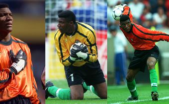 The late Peter Rufai was an integral part of the 1994 AFCON-winning squad of the Green Eagles, as well as the 1994 World Cup campaign in the USA. [Stewart Kendall, Richard Sellers and Michael Steele/Getty Images]
