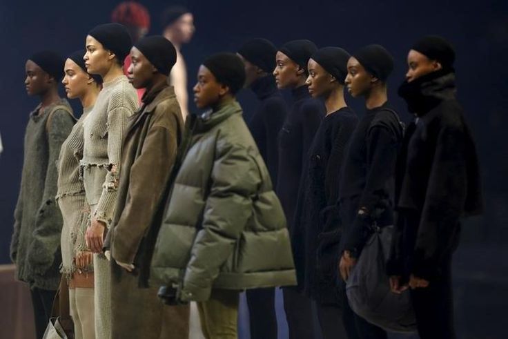 Models present creations at Kanye West's Yeezy Season 3 Collection presentation and listening party for the "The Life of Pablo" album during New York Fashion Week February 11, 2016.