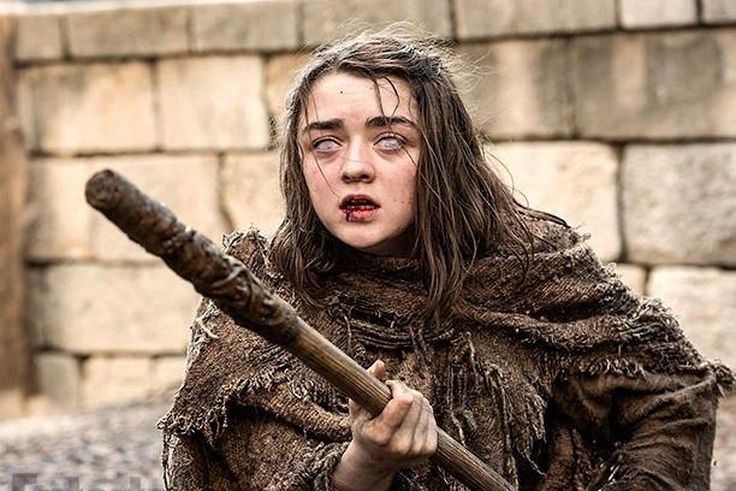Maise Williams as the  now-blind Arya Stark