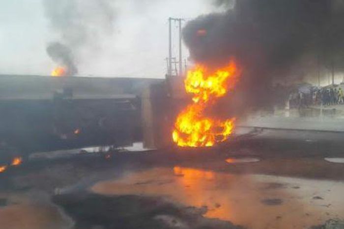 Fuel tanker explosion in Edo State.
