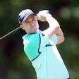 Jun 30, 2016; Akron, OH, USA; Russell Knox of Scotland hits a tee shot on the third hole at Firestone Country Club - South Course.