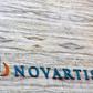 A Novartis logo is pictured on its headquarters building in Mumbai April 1, 2013.