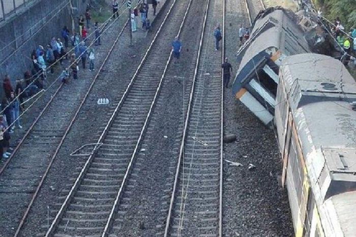 At least two dead as train derails in northern Spain