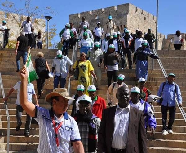 Nigerian Christian Pilgrims at Golgotha