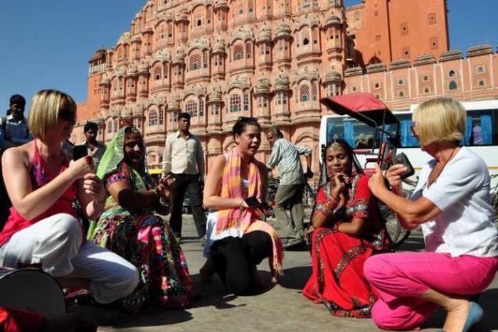 Tourists in India