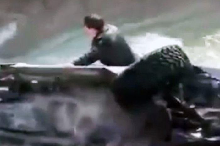 Truck jumping stunt goes wrong