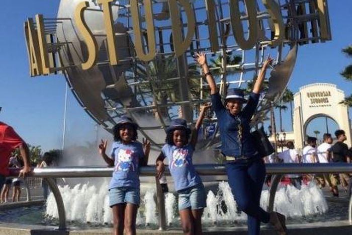 Georgina Onuoha and kids on vacation