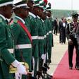 Sao Tome and Principe's President Manuel Pinto da Costa arrives at the airport in Abuja, Nigeria May 28, 2015.