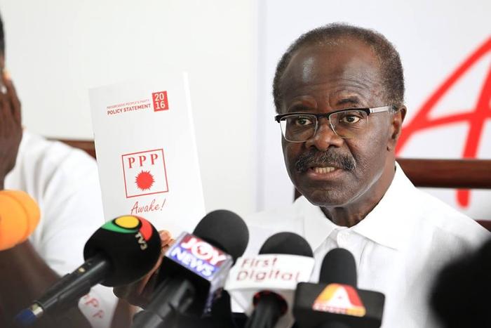 Papa Kwesi Nduom speaking at the introduction of the Presidential Policy Team