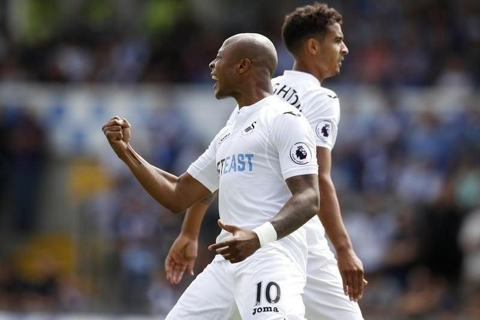 Britain Football Soccer - Bristol Rovers v Swansea City - Pre Season Friendly - Memorial Stadium - 23/7/16
Andre Ayew celebrates scoring their first goal
Action Images via Reuters / Andrew Couldridge
Livepic - RTSJBWF