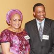 Florence Ajimobi and a guest at an event