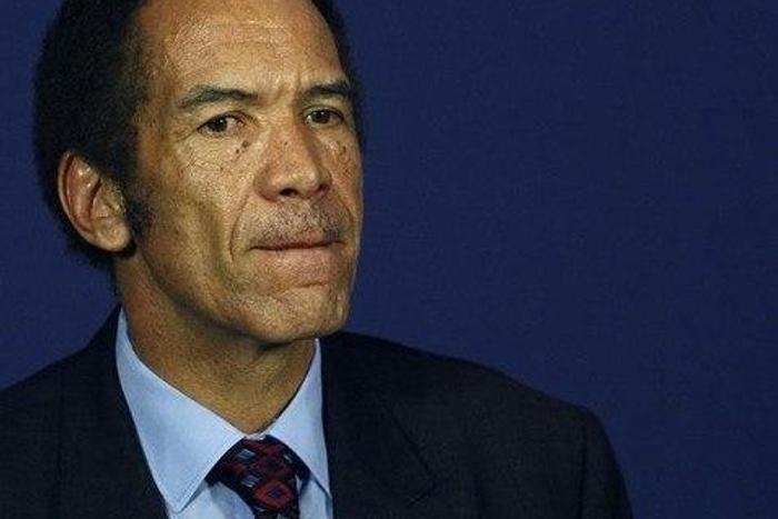 President of the Republic of Botswana, Seretse Khama Ian Khama, looks on during a news conference in Pretoria October 5, 2010.