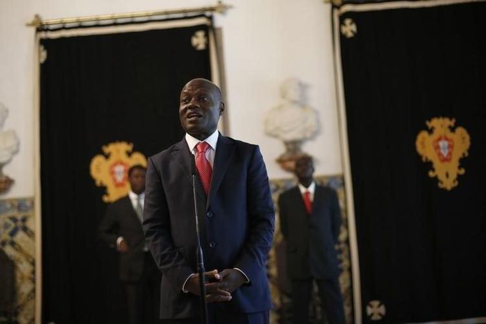 Guinea-Bissau's President Jose Mario Vaz speaks with journalists after a meeting with his Portuguese counterpart Anibal Cavaco Silva (not pictured) at Belem presidential palace in Lisbon June 19, 2014.