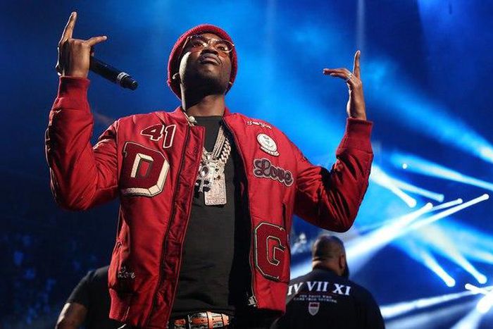 Meek Mill performing at the Barclays Center
