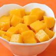 Diced mangoes