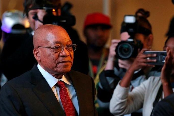 South Africa's President Jacob Zuma arrives for the official announcement of the munincipal election results at the result centre in Pretoria, South Africa, August 6, 2016. REUTERS/Siphiwe Sibeko
