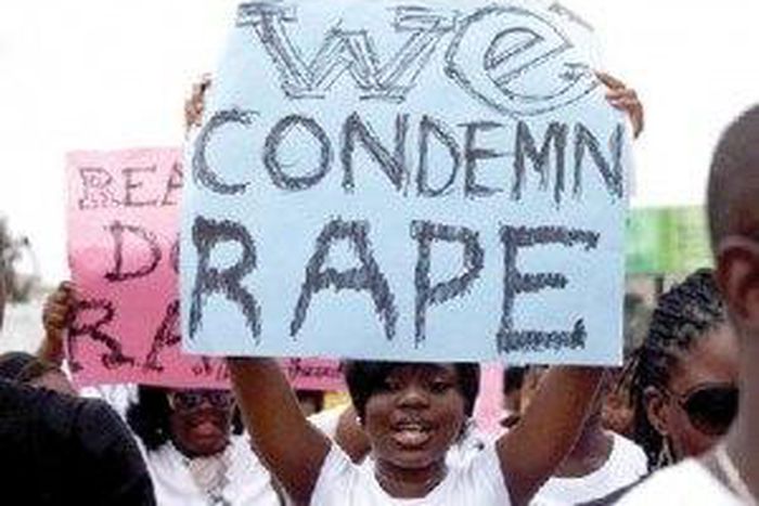 Women protesting against acts of rape.