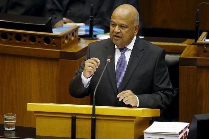 South Africa's Finance Minister Pravin Gordhan delivers his 2016 budget address to the parliament in Cape Town, February 24, 2016.