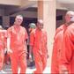 The suspects walking out of the court