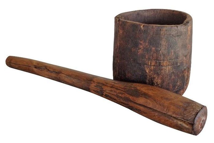 Wooden Pestle and mortar