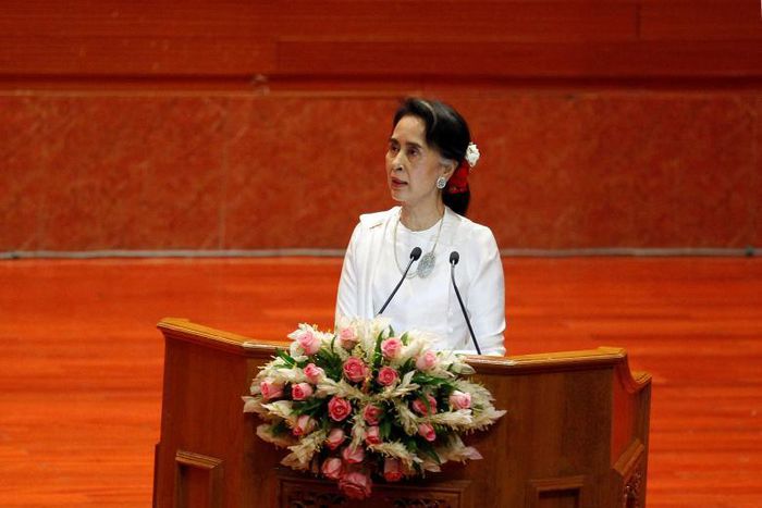 Hundreds protest in Myanmar over Suu Kyi's panel on Rohingya Muslims