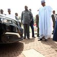President Buhari inspecting ‘Made-In-Nigeria’ Peugeot car