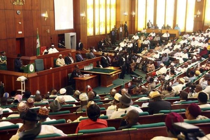 Members of the Nigerian parliament attend the 2013 budget proposal presentation by President Goodluck Jonathan at a joint sitting of the parliament in the capital Abuja, October 10, 2012.