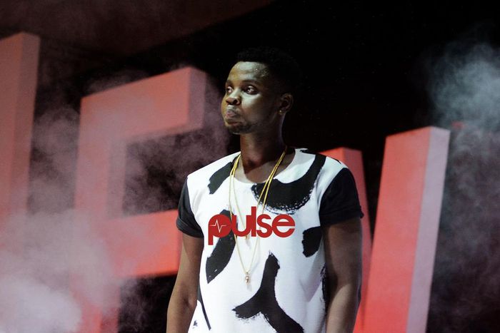 Kiss Daniel, during a concert.