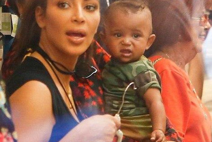 Kim Kardashian debuts Saint West